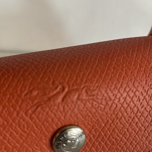 Longchamp Le Pliage Tote Bag, M Top Handle Orange Handbag New Retail $205 - Picture 5 of 16